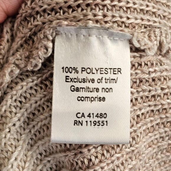 Gentle Fawn Pink and Cream Striped V-neck Sweater Sz M - Picture 7 of 9